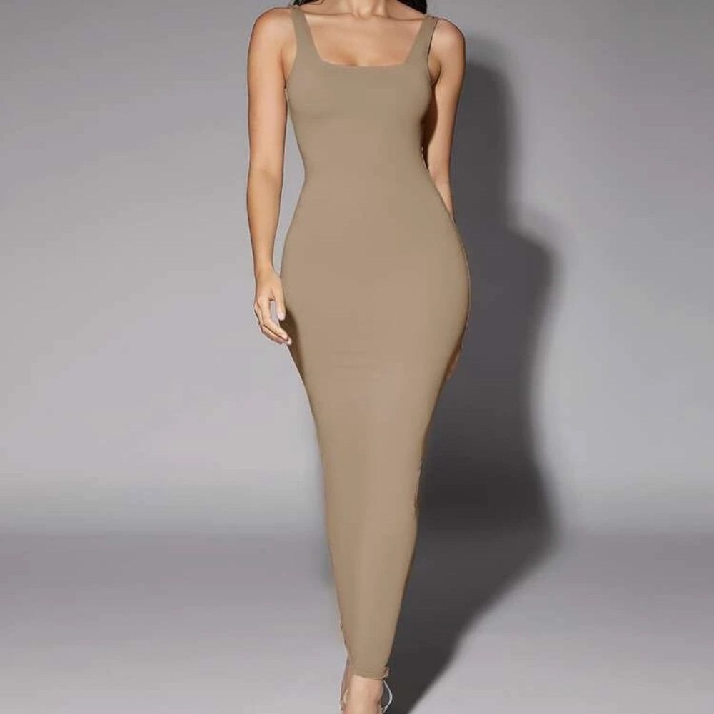 Solid Scoop Neck Tank Dress